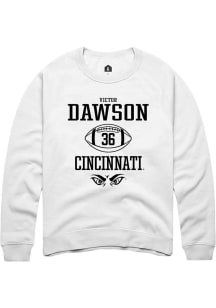 Victor Dawson  Rally Cincinnati Bearcats Mens White NIL Sport Icon Long Sleeve Crew Sweatshirt