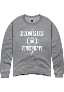 Victor Dawson  Rally Cincinnati Bearcats Mens Grey NIL Sport Icon Long Sleeve Crew Sweatshirt