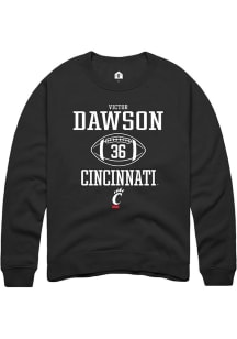 Victor Dawson  Rally Cincinnati Bearcats Mens Black NIL Sport Icon Long Sleeve Crew Sweatshirt