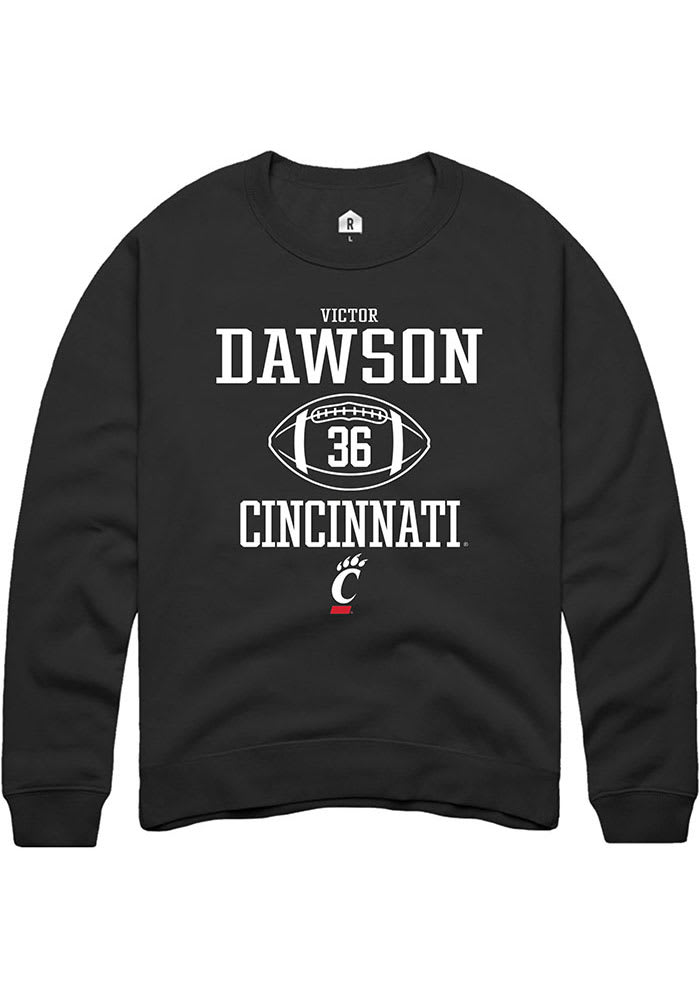 Victor Dawson Rally Cincinnati Bearcats Mens Black NIL Sport Icon Long Sleeve Crew Sweatshirt