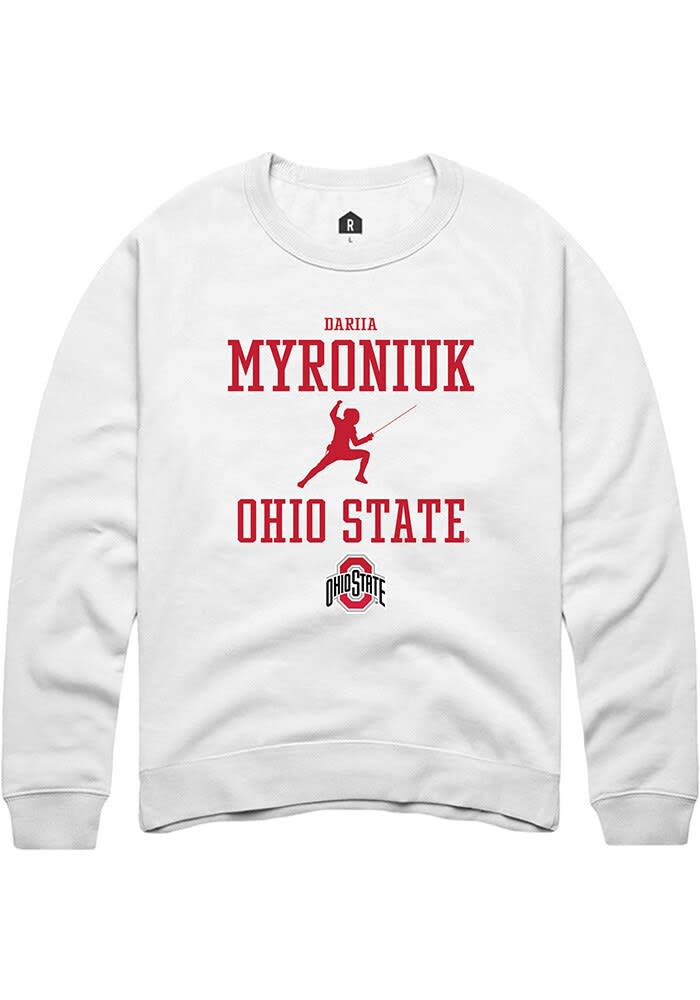 Dariia Myroniuk Rally Ohio State Buckeyes Mens NIL Sport Icon Long Sleeve Crew Sweatshirt