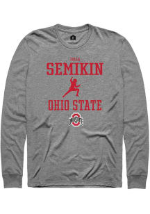 Julia Semikin  Ohio State Buckeyes Graphite Rally NIL Sport Icon Long Sleeve T Shirt