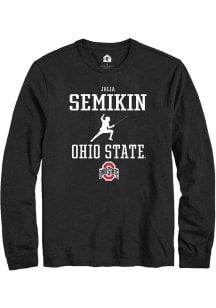 Julia Semikin  Ohio State Buckeyes Black Rally NIL Sport Icon Long Sleeve T Shirt