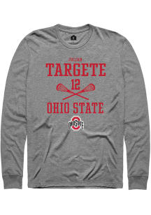 Julian Targete  Ohio State Buckeyes Graphite Rally NIL Sport Icon Long Sleeve T Shirt