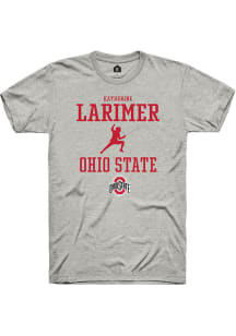 Katherine Larimer  Ohio State Buckeyes Ash Rally NIL Sport Icon Short Sleeve T Shirt