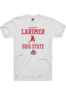 Katherine Larimer  Ohio State Buckeyes White Rally NIL Sport Icon Short Sleeve T Shirt