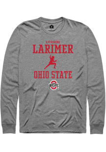 Katherine Larimer  Ohio State Buckeyes Graphite Rally NIL Sport Icon Long Sleeve T Shirt