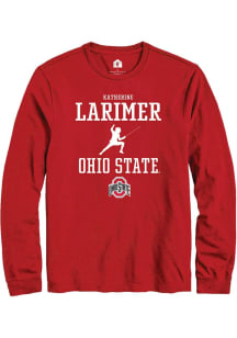 Katherine Larimer  Ohio State Buckeyes Red Rally NIL Sport Icon Long Sleeve T Shirt