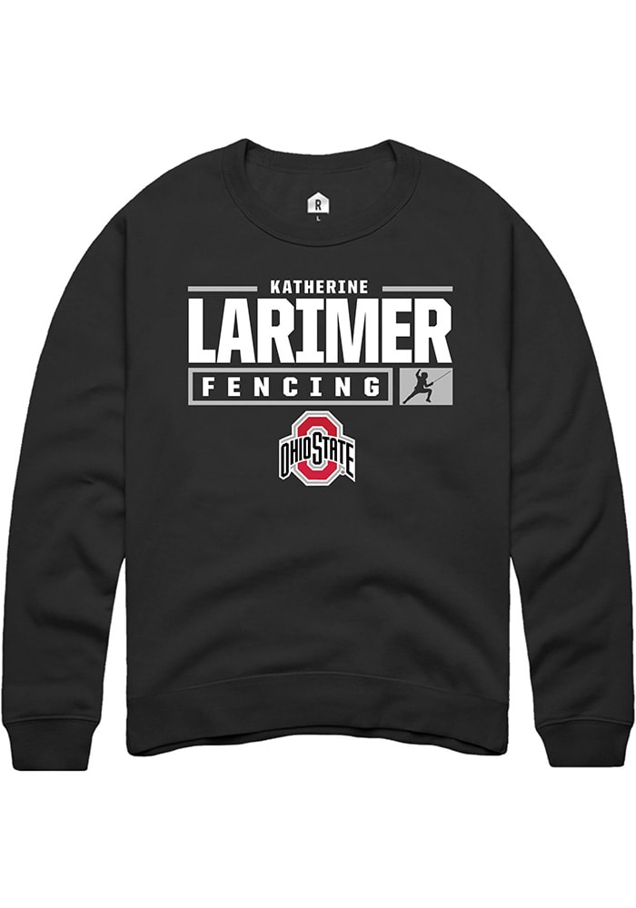 Katherine Larimer Rally Ohio State Buckeyes Mens NIL Stacked Box Long Sleeve Crew Sweatsh