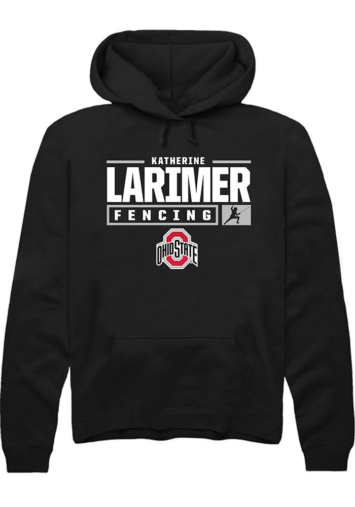 Katherine Larimer Rally Ohio State Buckeyes Mens NIL Stacked Box Long Sleeve Hoodie