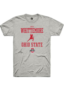 Lucy Whittemore  Ohio State Buckeyes Ash Rally NIL Sport Icon Short Sleeve T Shirt