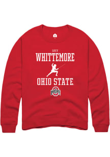 Lucy Whittemore  Rally Ohio State Buckeyes Mens Red NIL Sport Icon Long Sleeve Crew Sweatshirt