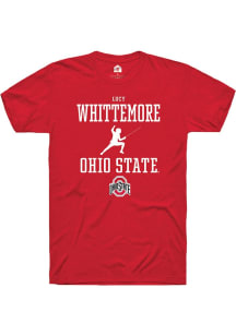 Lucy Whittemore  Ohio State Buckeyes Red Rally NIL Sport Icon Short Sleeve T Shirt