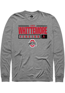 Lucy Whittemore  Ohio State Buckeyes Graphite Rally NIL Stacked Box Long Sleeve T Shirt