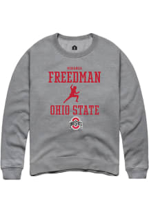 Miranda Freedman  Rally Ohio State Buckeyes Mens Grey NIL Sport Icon Long Sleeve Crew Sweatshirt