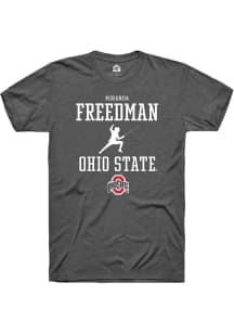 Miranda Freedman Dark Grey Ohio State Buckeyes NIL Sport Icon Short Sleeve T Shirt