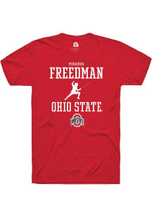 Miranda Freedman Red Ohio State Buckeyes NIL Sport Icon Short Sleeve T Shirt
