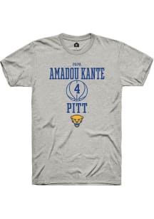 Papa Amadou Kante  Pitt Panthers Ash Rally NIL Sport Icon Short Sleeve T Shirt