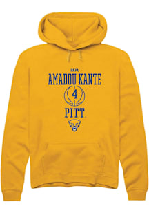 Papa Amadou Kante  Rally Pitt Panthers Mens Gold NIL Sport Icon Long Sleeve Hoodie