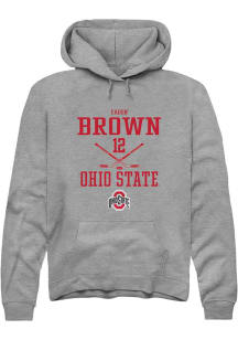 Caden Brown  Rally Ohio State Buckeyes Mens Graphite NIL Sport Icon Long Sleeve Hoodie