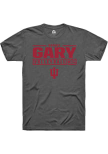 Ramsey Gary  Indiana Hoosiers Dark Grey Rally NIL Stacked Box Short Sleeve T Shirt