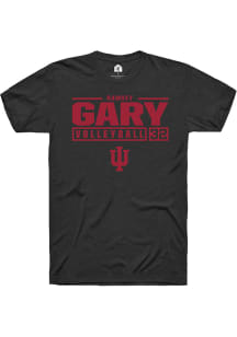 Ramsey Gary  Indiana Hoosiers Black Rally NIL Stacked Box Short Sleeve T Shirt