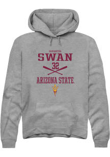 Samantha Swan  Rally Arizona State Sun Devils Mens Graphite NIL Sport Icon Long Sleeve Hoodie