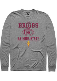 Cade Briggs  Arizona State Sun Devils Grey Rally NIL Sport Icon Long Sleeve T Shirt