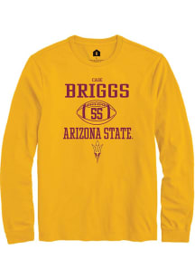 Cade Briggs  Arizona State Sun Devils Gold Rally NIL Sport Icon Long Sleeve T Shirt