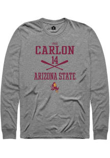 Cole Carlon  Arizona State Sun Devils Grey Rally NIL Sport Icon Long Sleeve T Shirt
