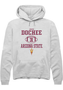 Joseph Dochee Jr  Rally Arizona State Sun Devils Mens White NIL Sport Icon Long Sleeve Hoodie