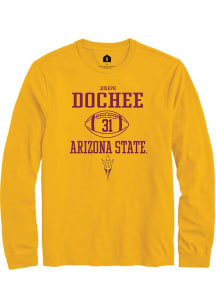 Joseph Dochee Jr  Arizona State Sun Devils Gold Rally NIL Sport Icon Long Sleeve T Shirt