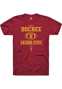 Joseph Dochee Jr  Arizona State Sun Devils Maroon Rally NIL Sport Icon Short Sleeve T Shirt