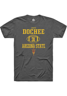 Joseph Dochee Jr  Arizona State Sun Devils Dark Grey Rally NIL Sport Icon Short Sleeve T Shirt