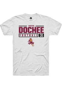 Joseph Dochee Jr  Arizona State Sun Devils White Rally NIL Stacked Box Short Sleeve T Shirt