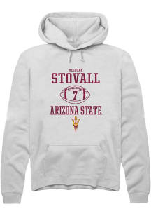 Melquan Stovall  Rally Arizona State Sun Devils Mens White NIL Sport Icon Long Sleeve Hoodie