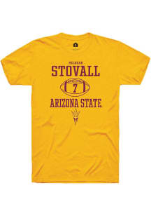 Melquan Stovall  Arizona State Sun Devils Gold Rally NIL Sport Icon Short Sleeve T Shirt