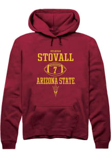 Melquan Stovall  Rally Arizona State Sun Devils Mens Maroon NIL Sport Icon Long Sleeve Hoodie