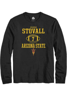 Melquan Stovall  Arizona State Sun Devils Black Rally NIL Sport Icon Long Sleeve T Shirt