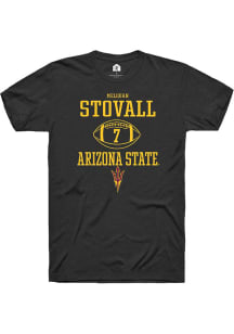 Melquan Stovall  Arizona State Sun Devils Black Rally NIL Sport Icon Short Sleeve T Shirt