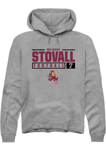 Melquan Stovall  Rally Arizona State Sun Devils Mens Graphite NIL Stacked Box Long Sleeve Hoodie