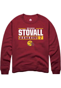 Melquan Stovall  Rally Arizona State Sun Devils Mens Maroon NIL Stacked Box Long Sleeve Crew Swe..