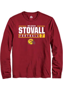 Melquan Stovall  Arizona State Sun Devils Maroon Rally NIL Stacked Box Long Sleeve T Shirt
