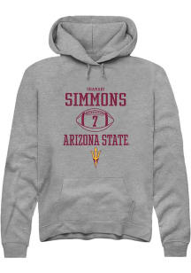 Shamari Simmons  Rally Arizona State Sun Devils Mens Graphite NIL Sport Icon Long Sleeve Hoodie