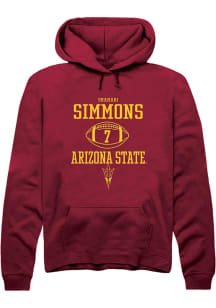 Shamari Simmons  Rally Arizona State Sun Devils Mens Maroon NIL Sport Icon Long Sleeve Hoodie