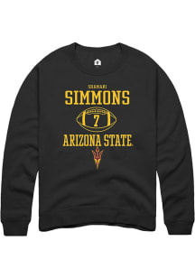 Shamari Simmons  Rally Arizona State Sun Devils Mens Black NIL Sport Icon Long Sleeve Crew Sweat..