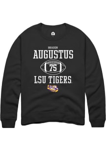 Braden Augustus  Rally LSU Tigers Mens Black NIL Sport Icon Long Sleeve Crew Sweatshirt
