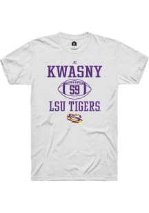 JC Kwasny  LSU Tigers White Rally NIL Sport Icon Short Sleeve T Shirt
