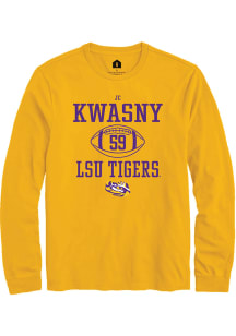 JC Kwasny  LSU Tigers Gold Rally NIL Sport Icon Long Sleeve T Shirt