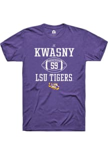 JC Kwasny  LSU Tigers Purple Rally NIL Sport Icon Short Sleeve T Shirt